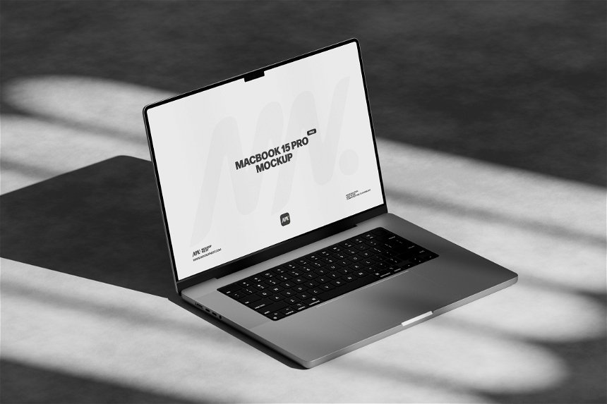 Free Macbook Pro Mockup In Dark