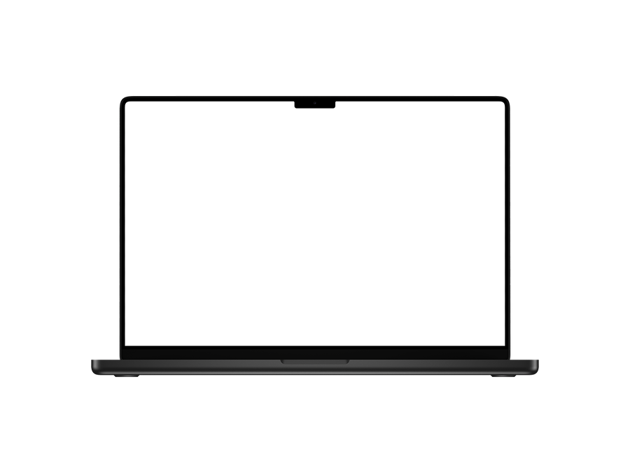 Laptop Png Space Black in Front View