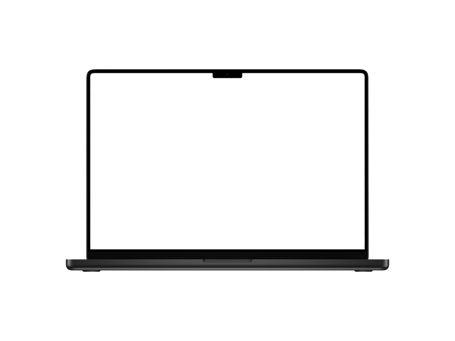 Laptop Png Space Black in Front View