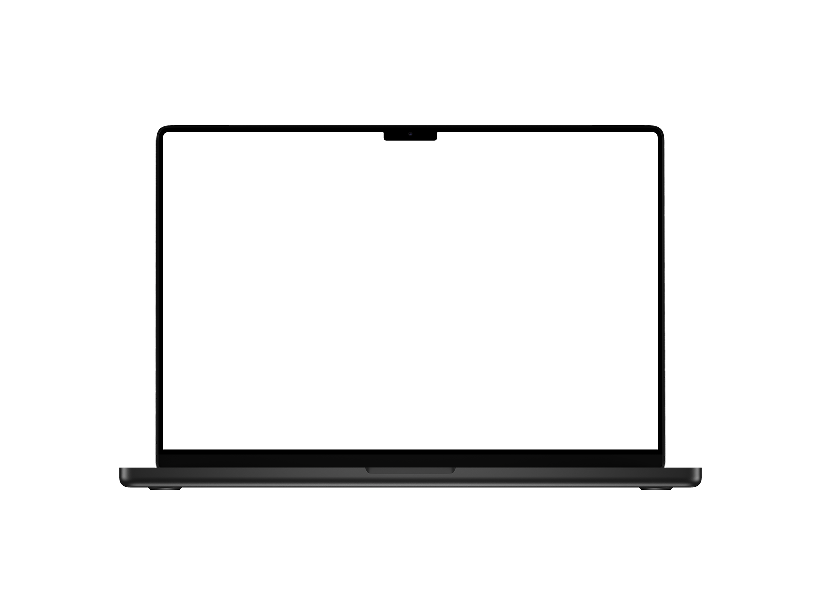 Laptop Png Space Black in Front View