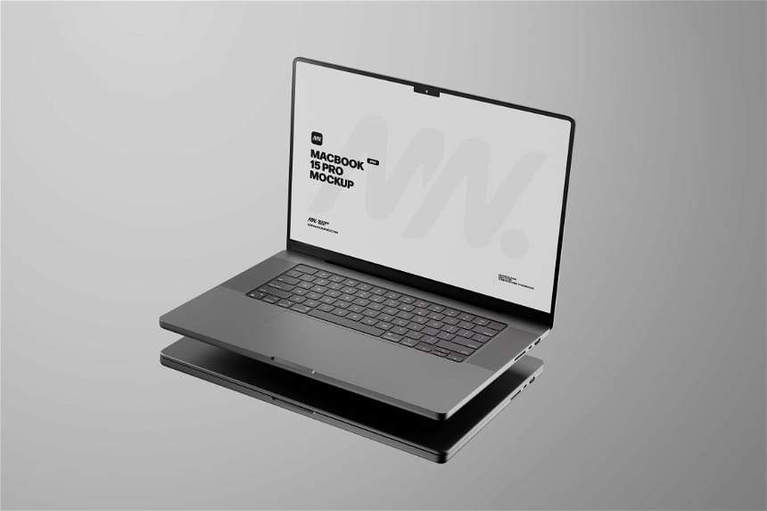 Floating Macbook Pro Mockup