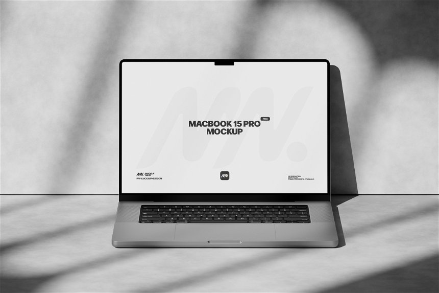 Free Macbook Pro Mockup In Dark