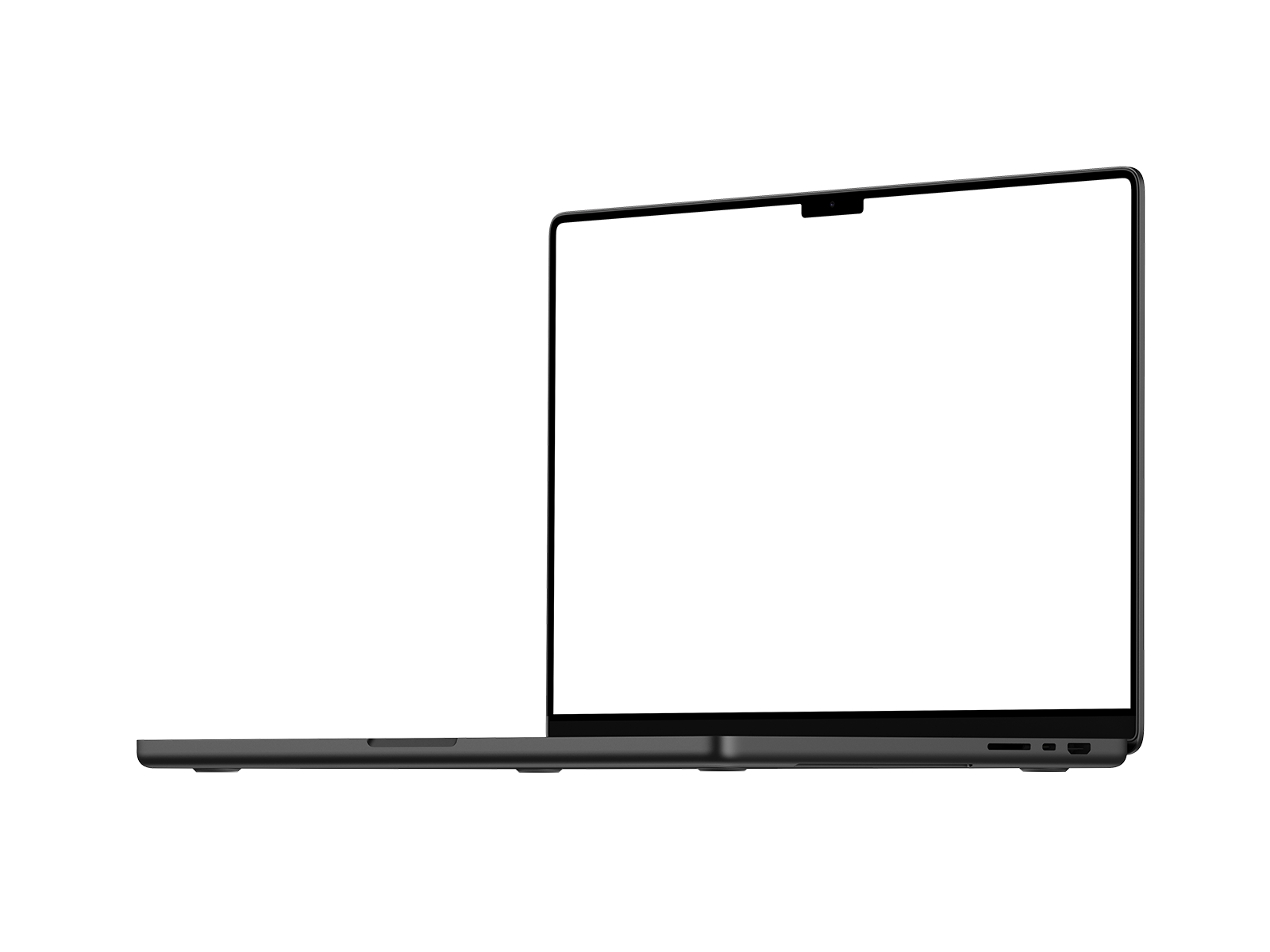 Laptop PNG in Dark in Right View