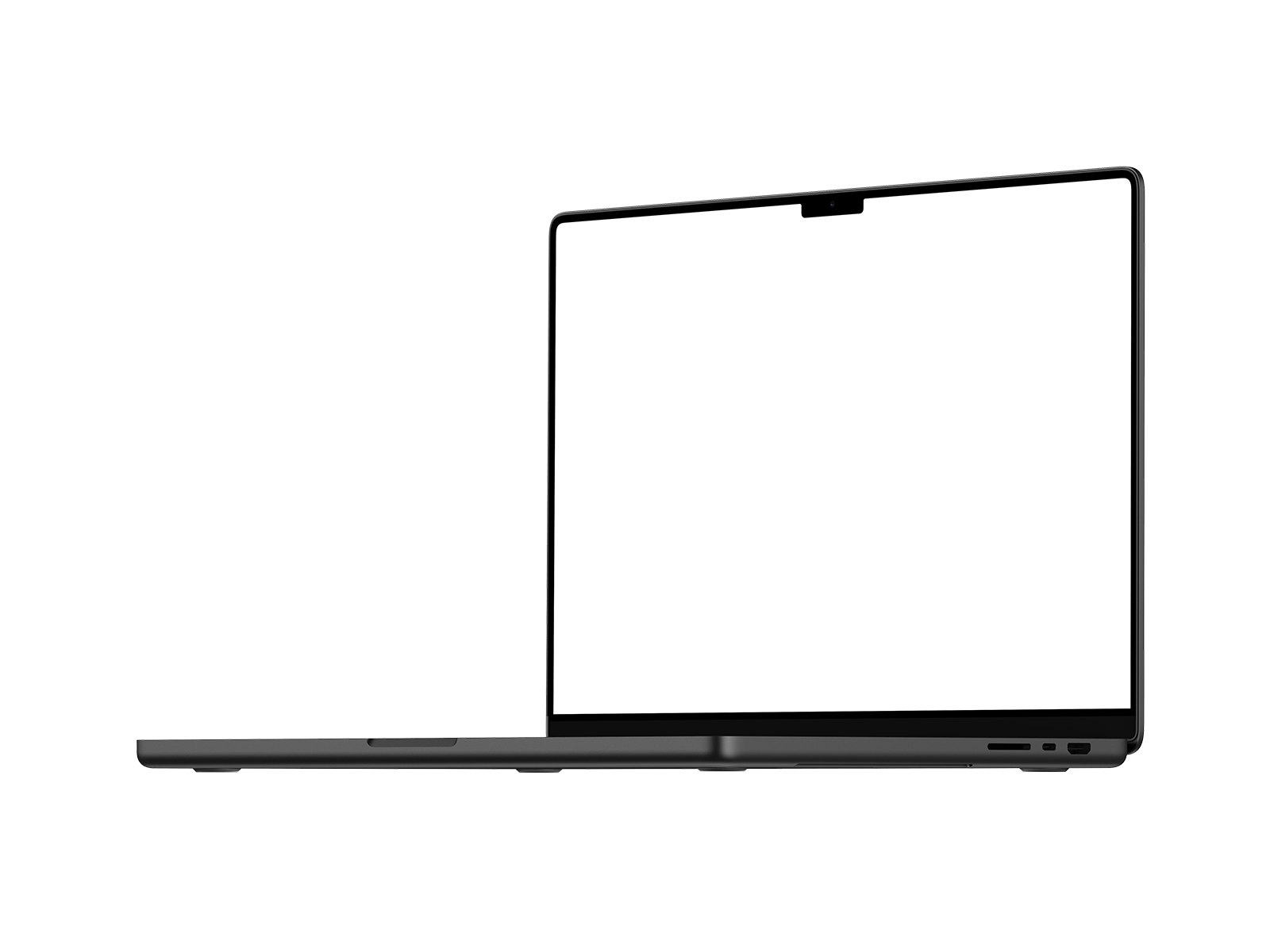 Laptop PNG in Dark in Right View