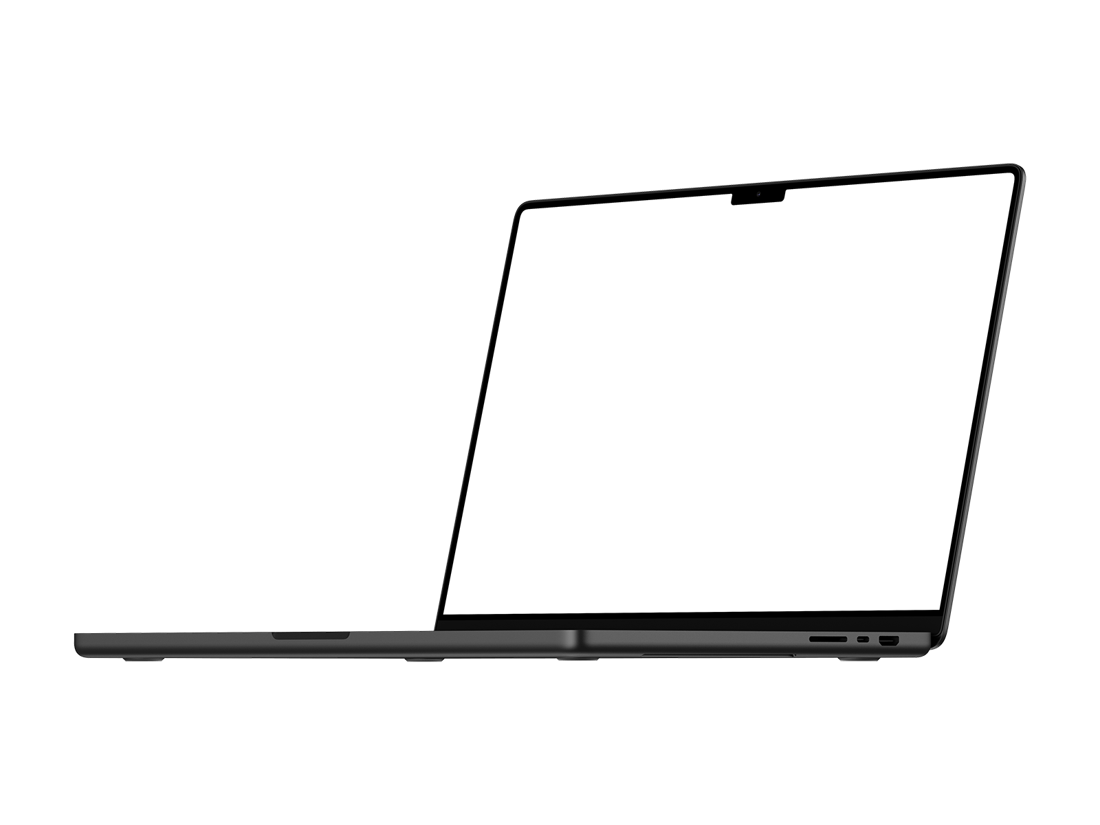 Right View Dark Laptop PNG