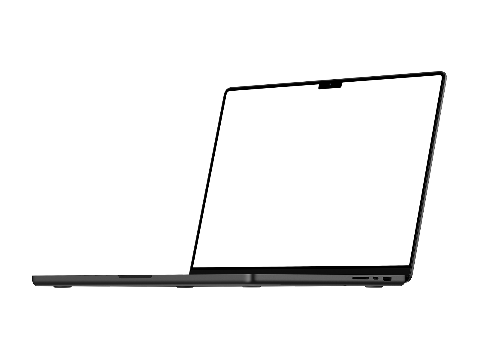 Right View Dark Laptop PNG