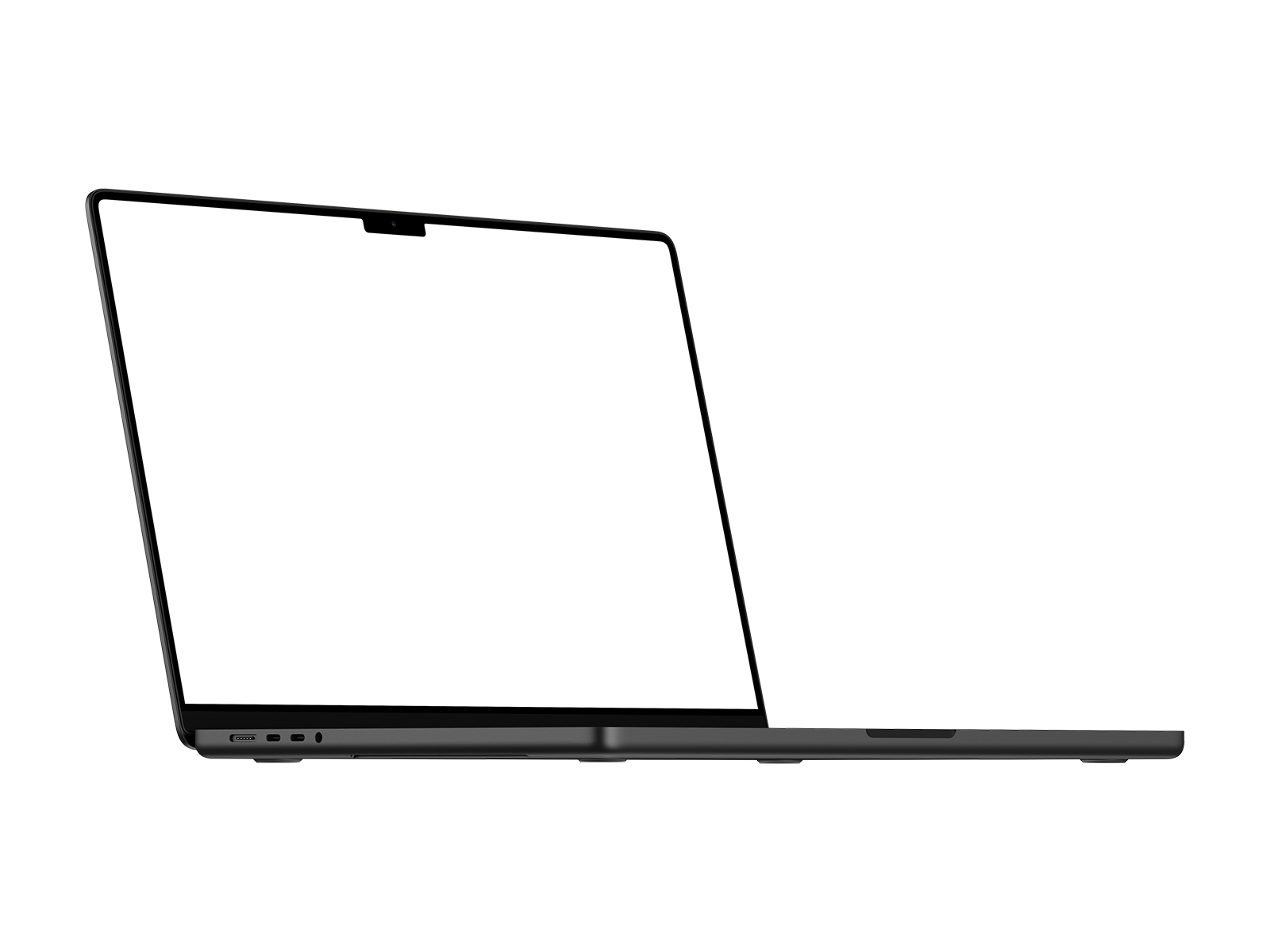 Left View Dark Laptop PNG