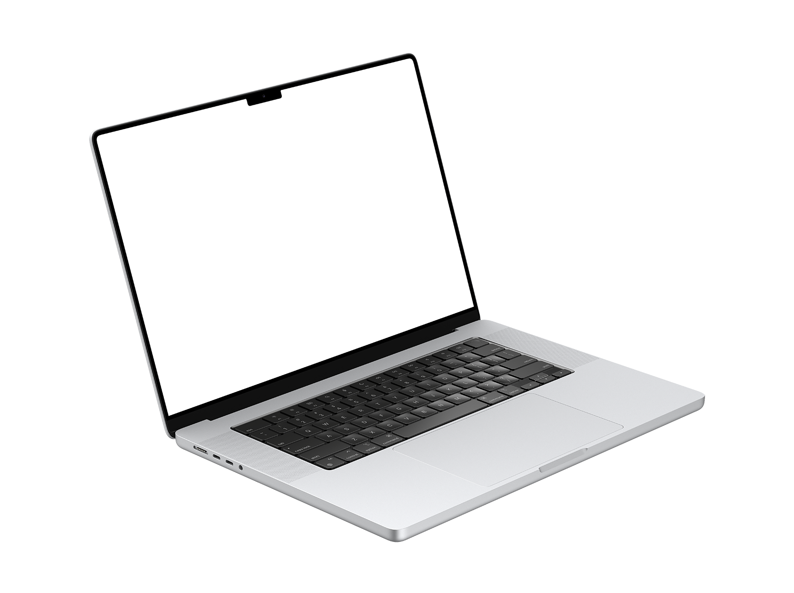 Silver Macbook Laptop in PNG