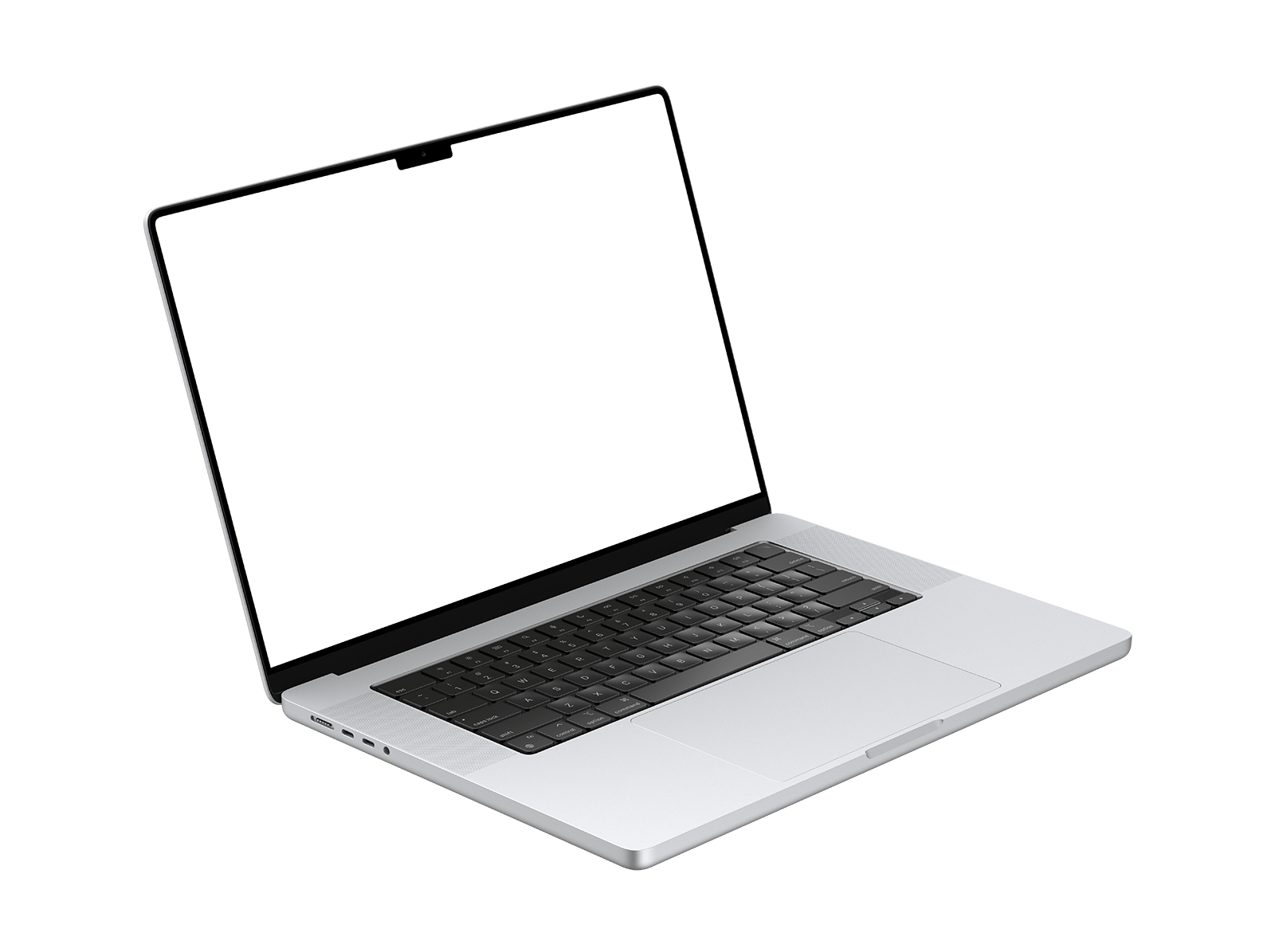 Silver Macbook Laptop in PNG