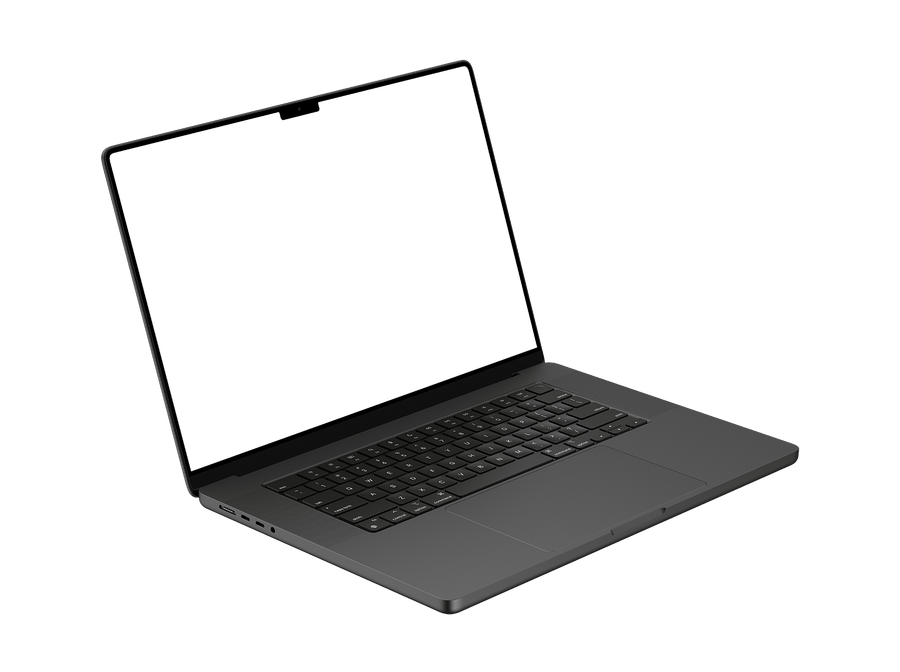 Dark Macbook Laptop in PNG