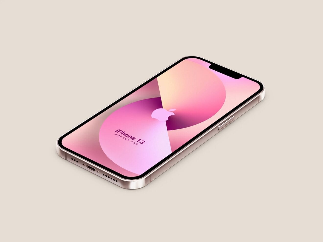 Free Isometric iPhone 13 Mockup (5 Colors)