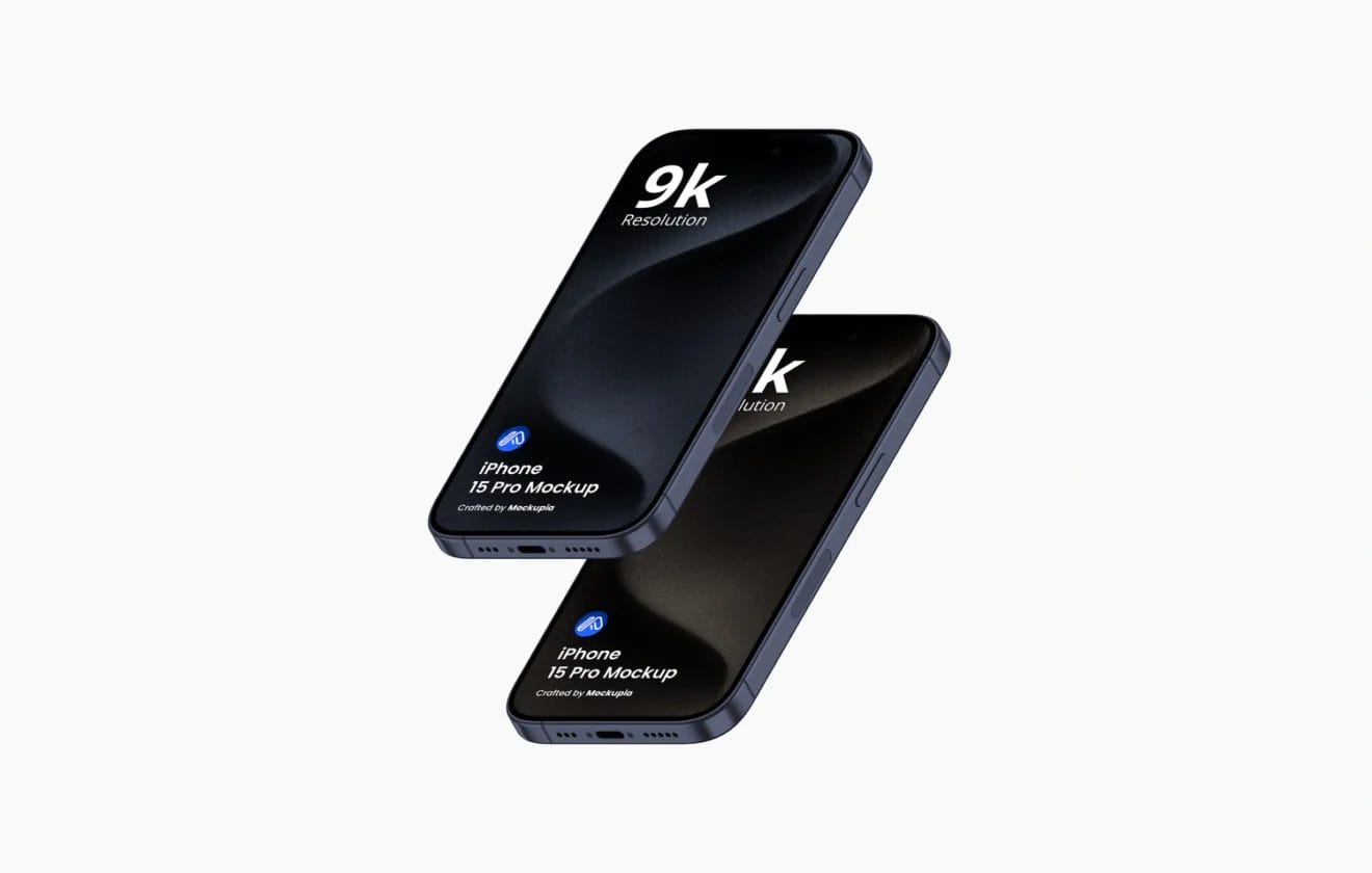 Free iPhone 15 Pro Mockup 9.0