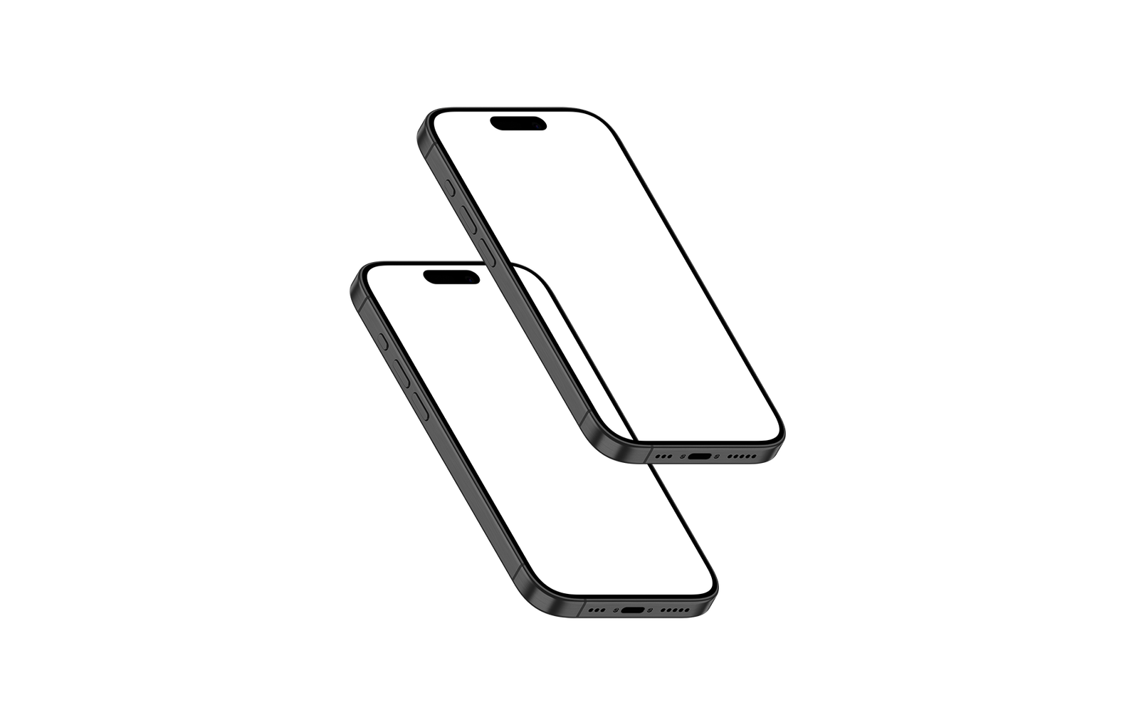 36-iPhone 15 Pro PNG - Left View Black Titanium