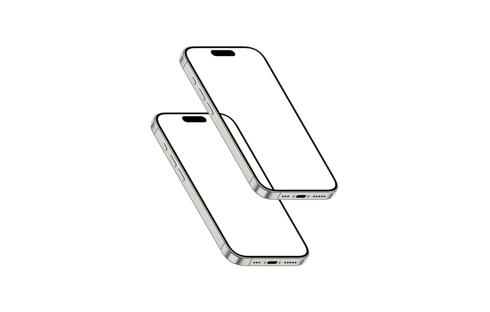 36-iPhone 15 Pro PNG - Left View White Titanium