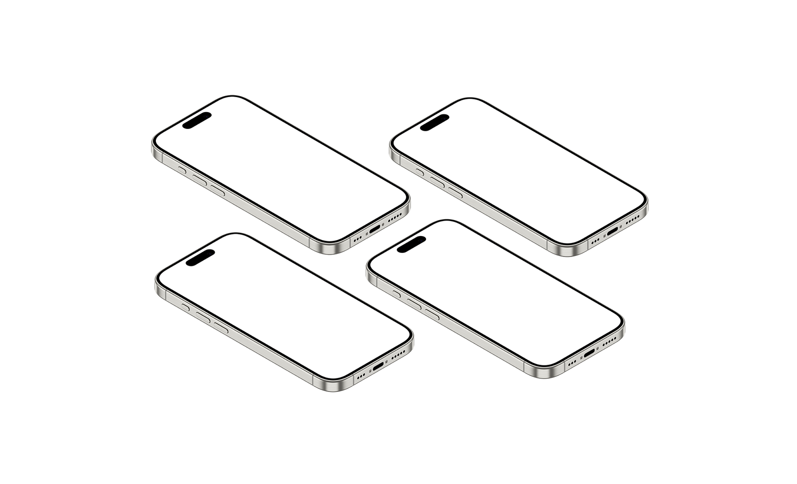 42-iPhone 15 Pro PNG - Left View White Titanium