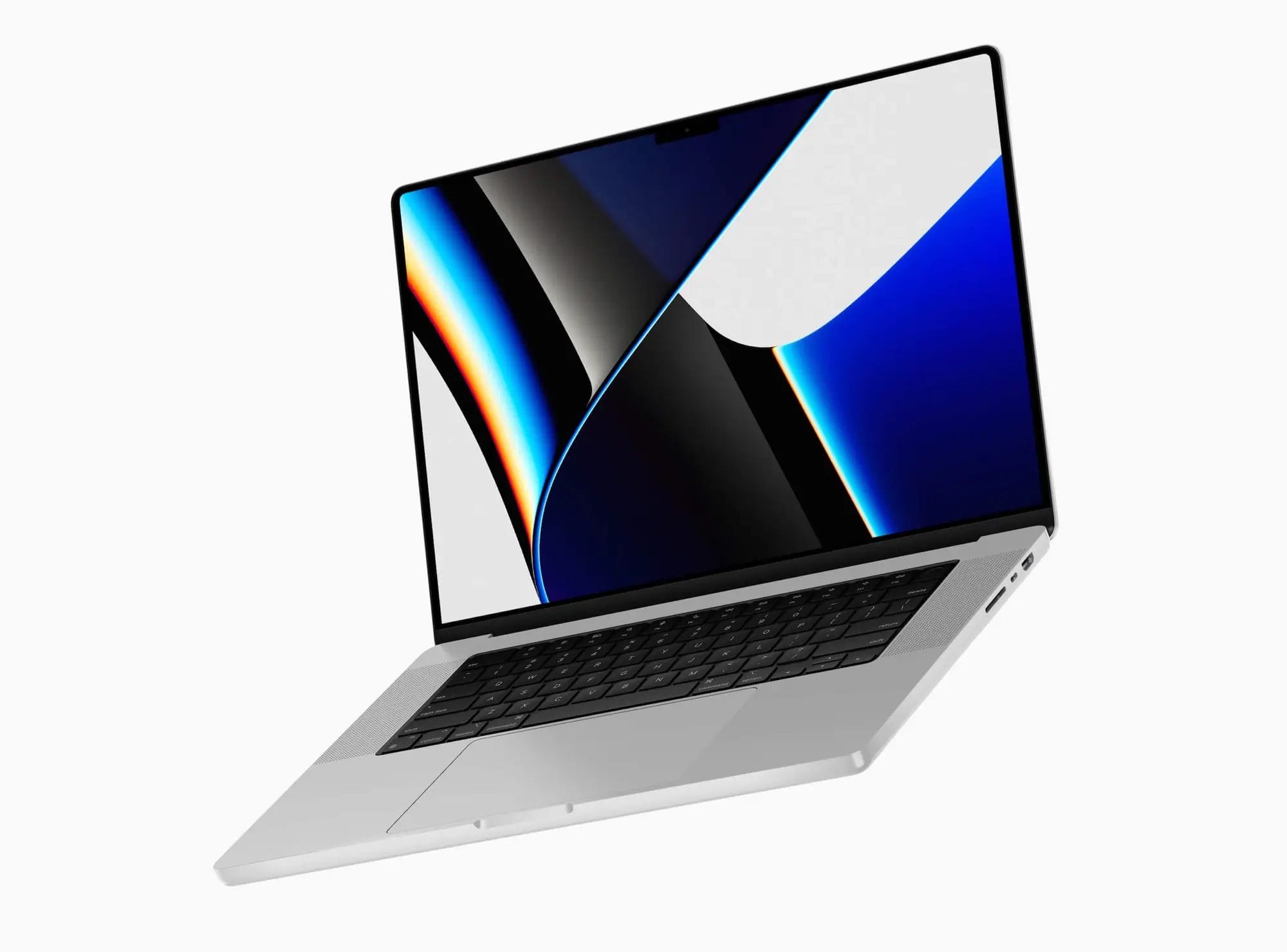 Floating Macbook Mockup Silver