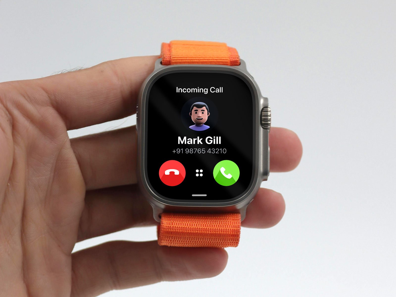 Apple watch pro holding by hand