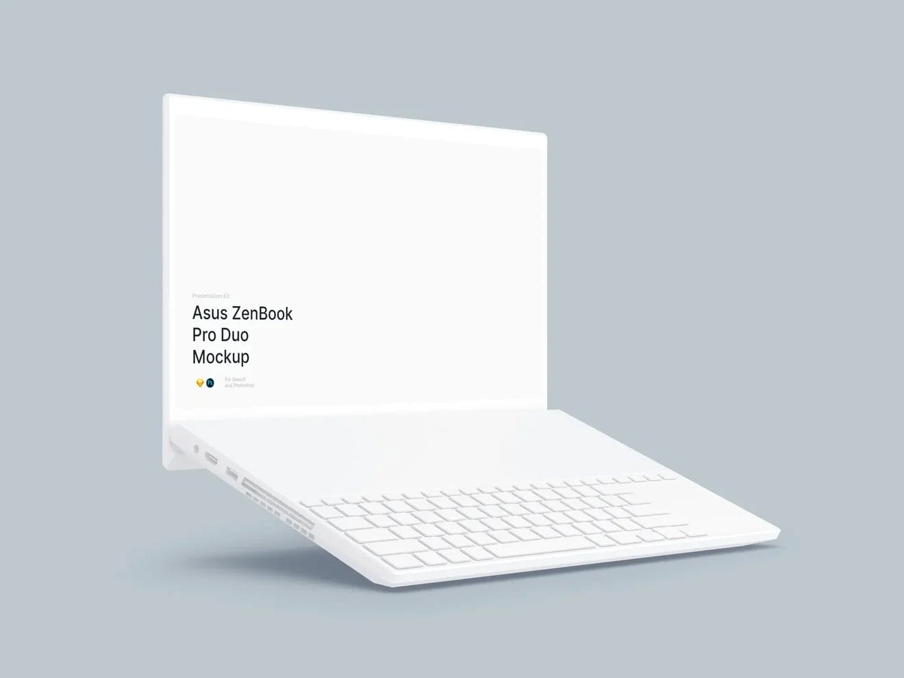 2 Free Laptop Mockup - Realistic and Clay Version