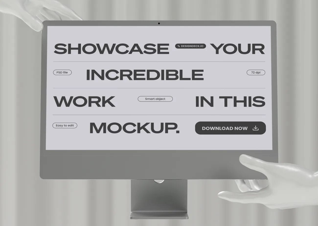 iMac Mockup Free PSD