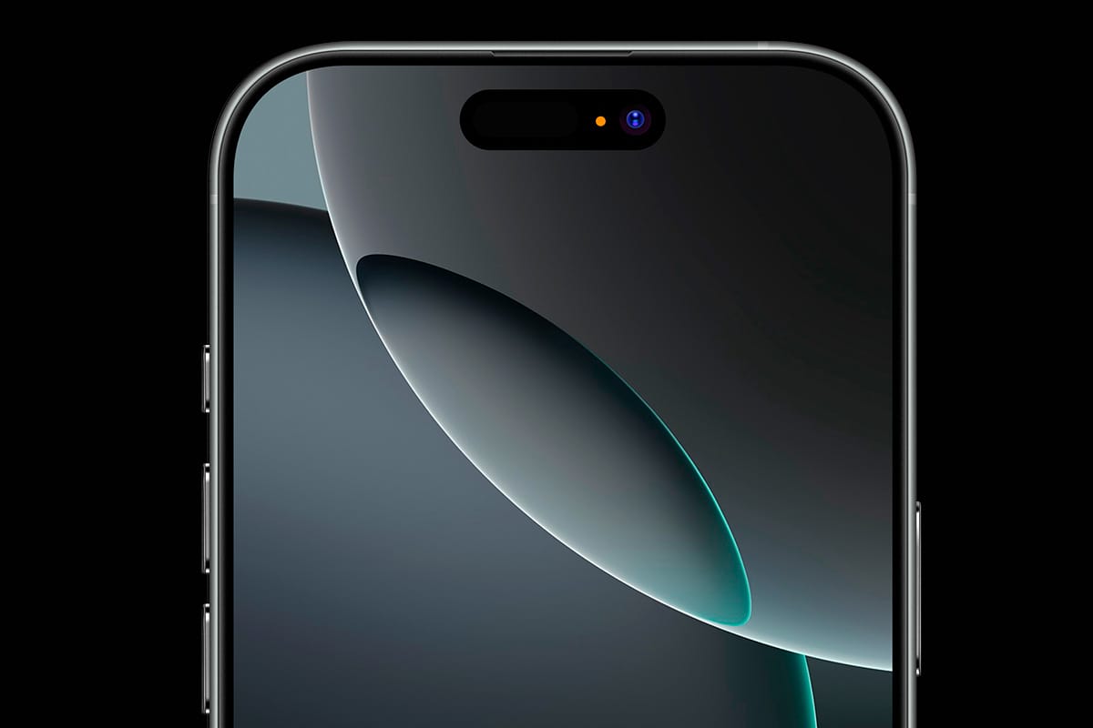 Free iPhone 16 Pro Mockup with titanium finish