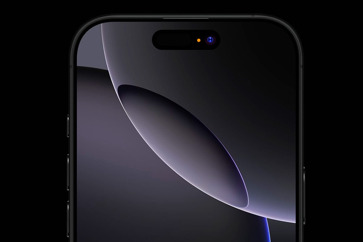 Free iPhone 16 Pro Mockup with titanium finish