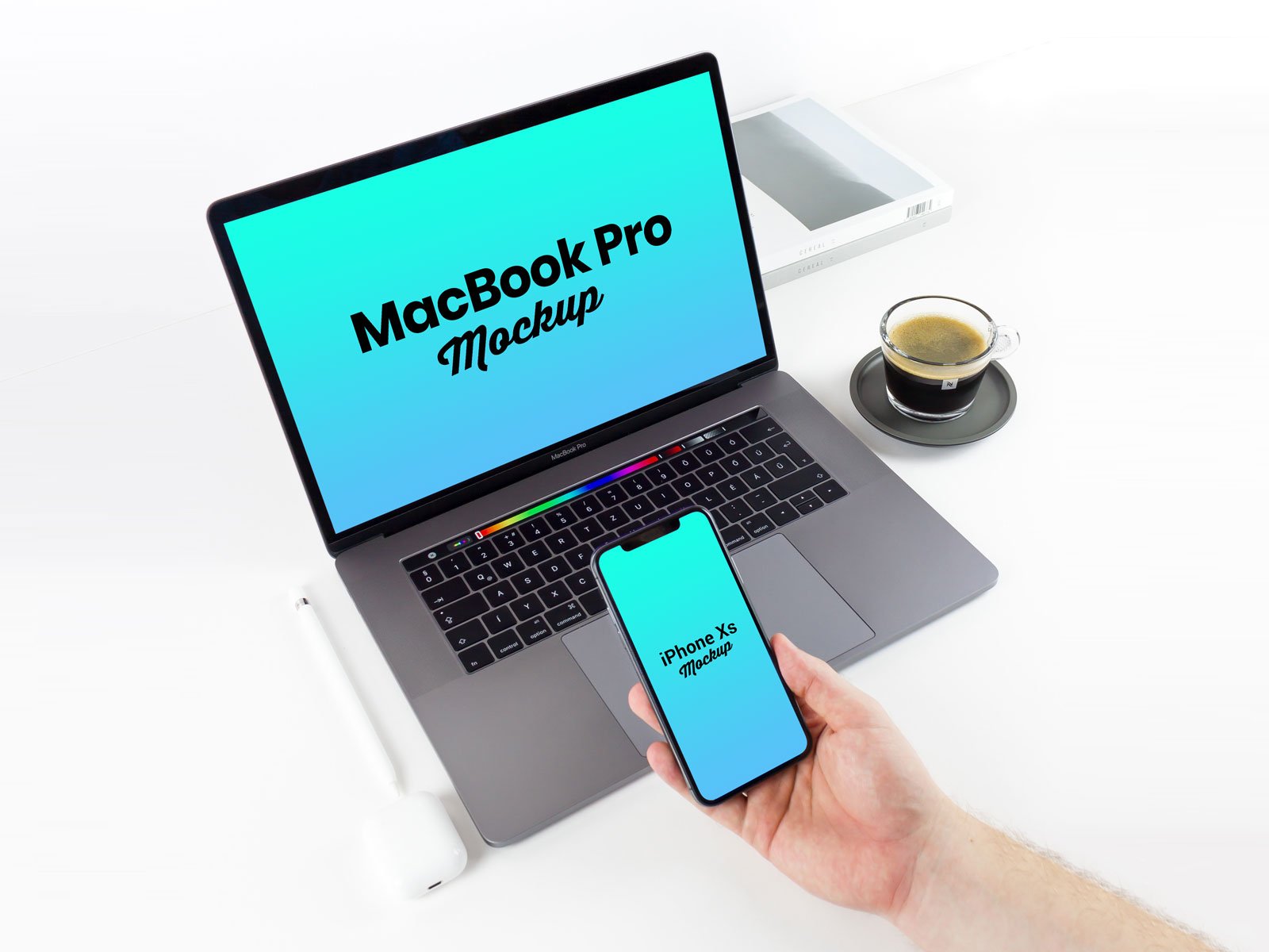 Free iPhone MacBook Pro Mockup