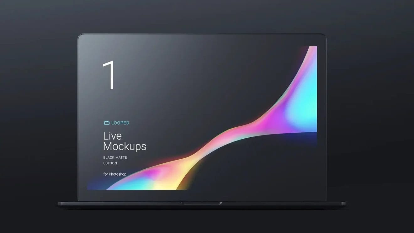 Dark Macbook Mockup