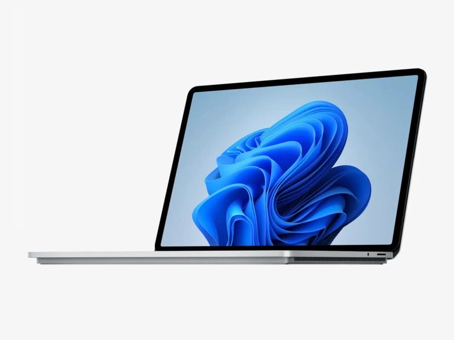 Surface Laptop Studio Mockups on Transparent Background