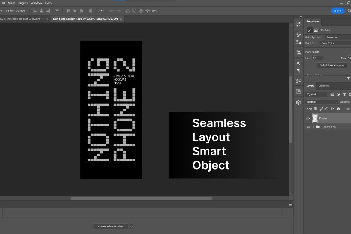 3D animation nothing phone mockup