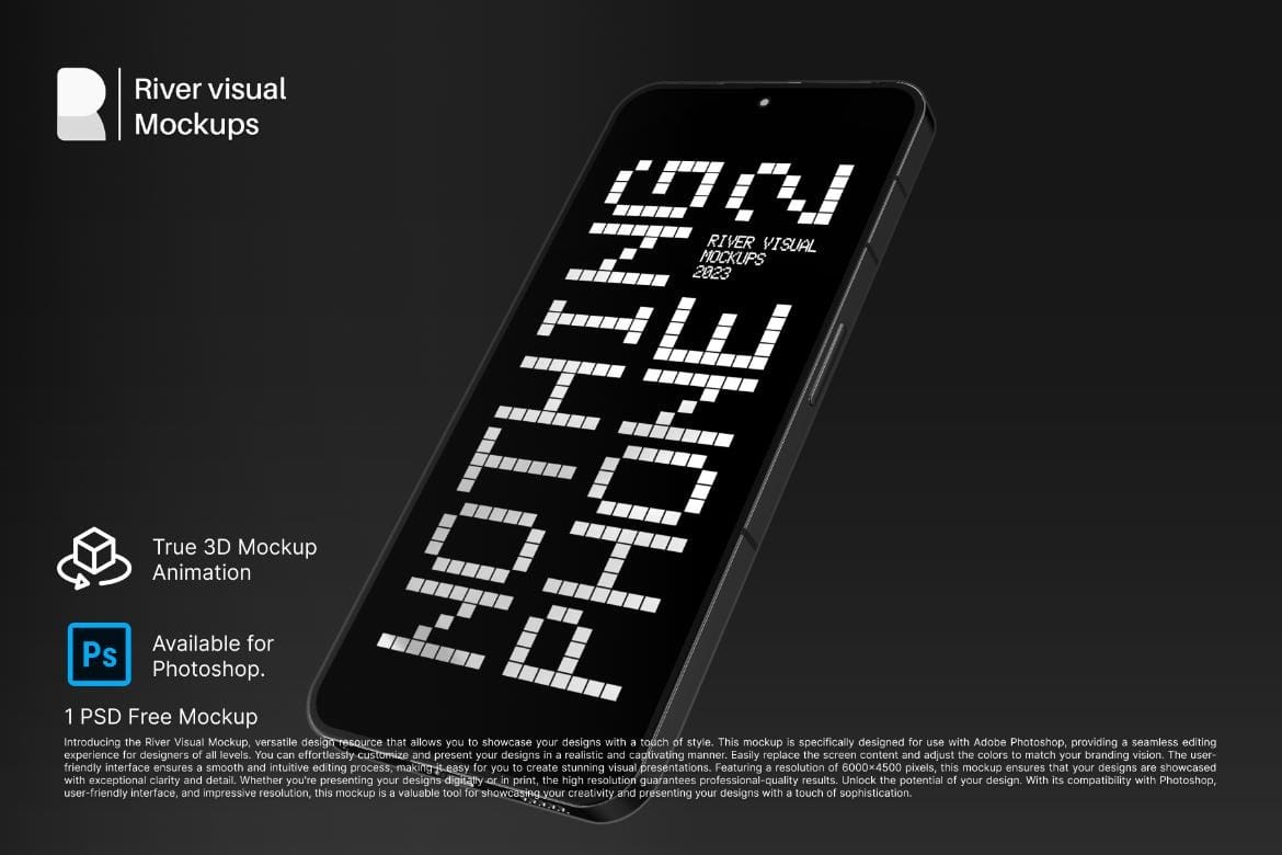 3D animation nothing phone mockup