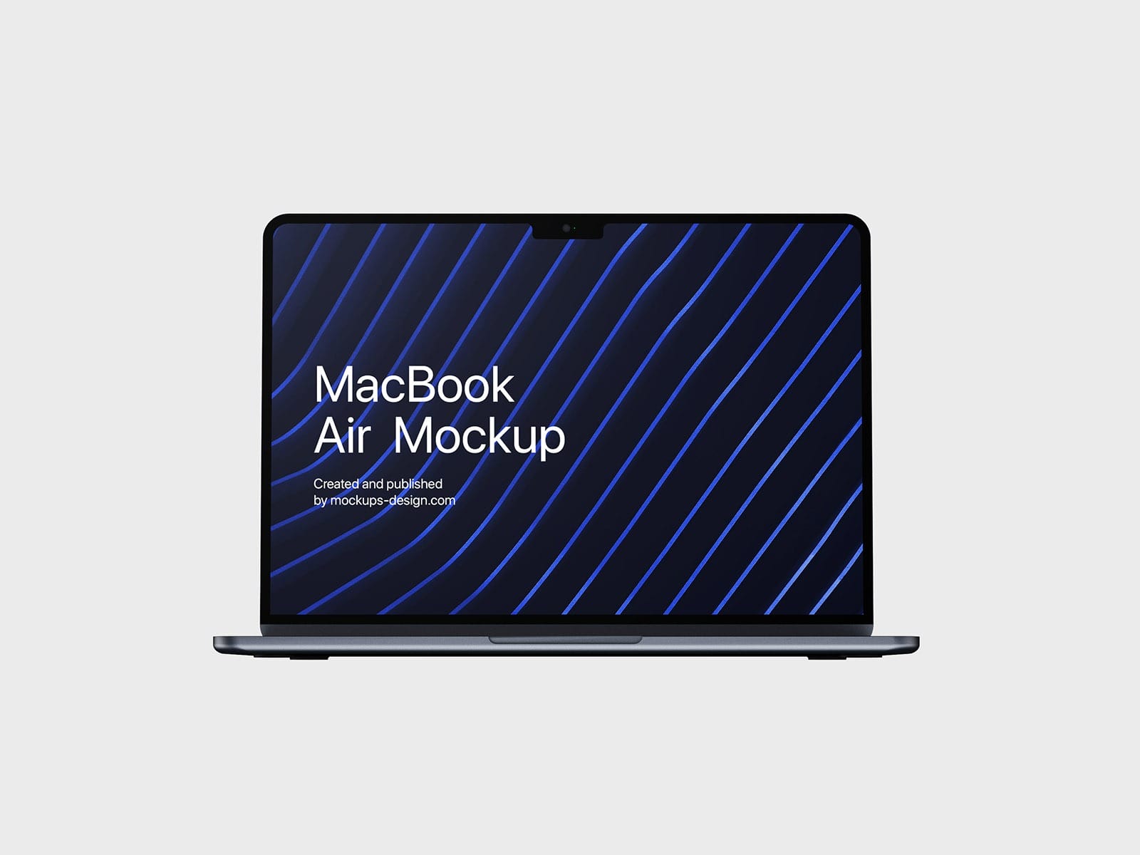 free MacBook air mockup version of 2022