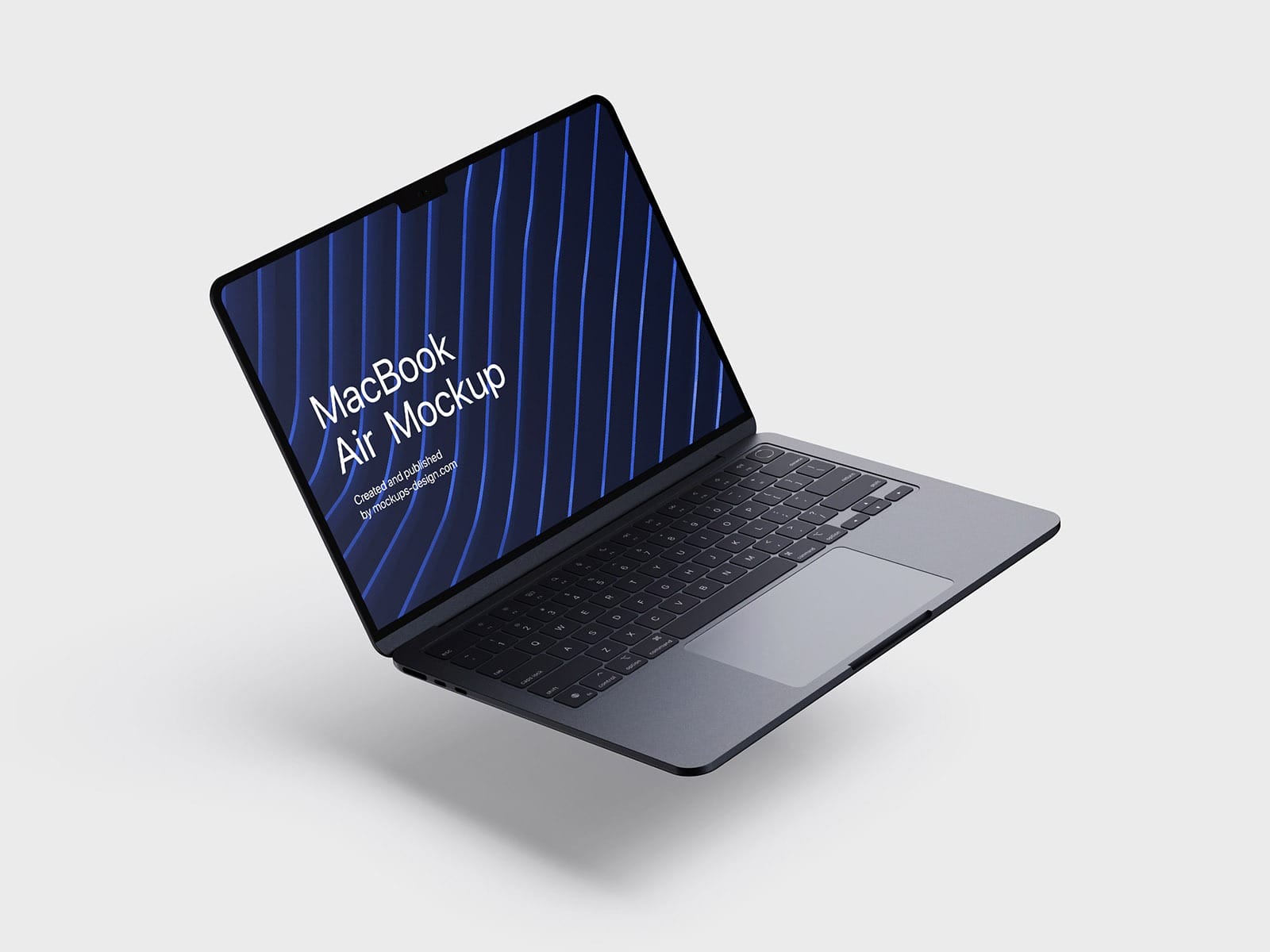 free MacBook air mockup version of 2022