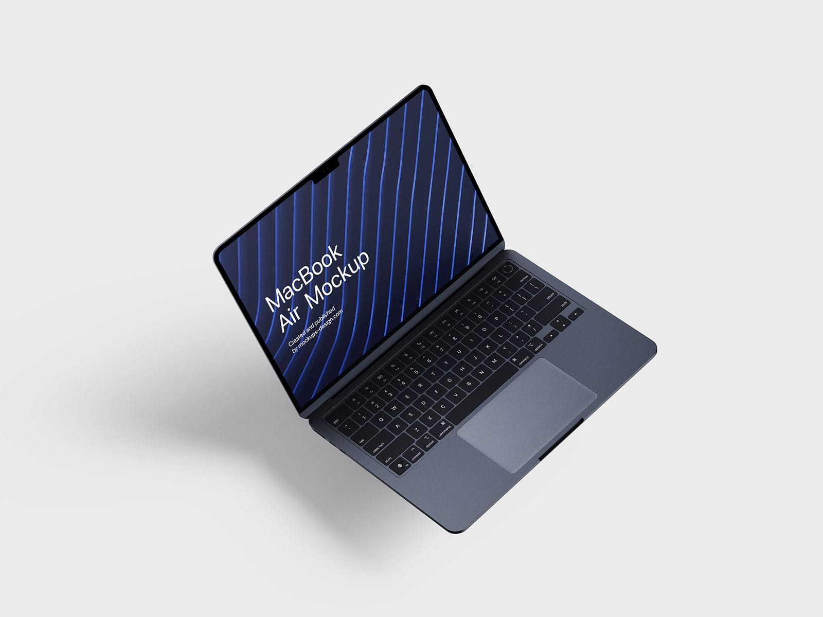 free MacBook air mockup version of 2022