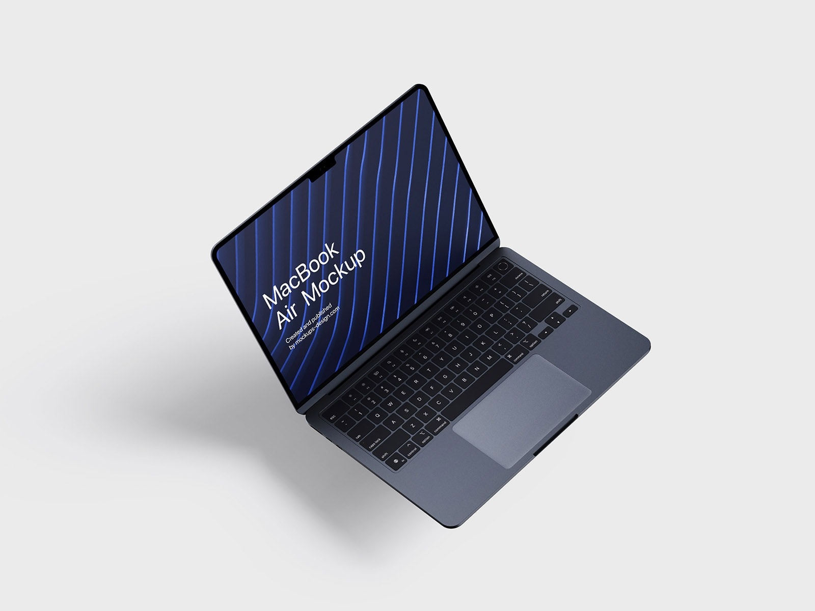 free MacBook air mockup version of 2022