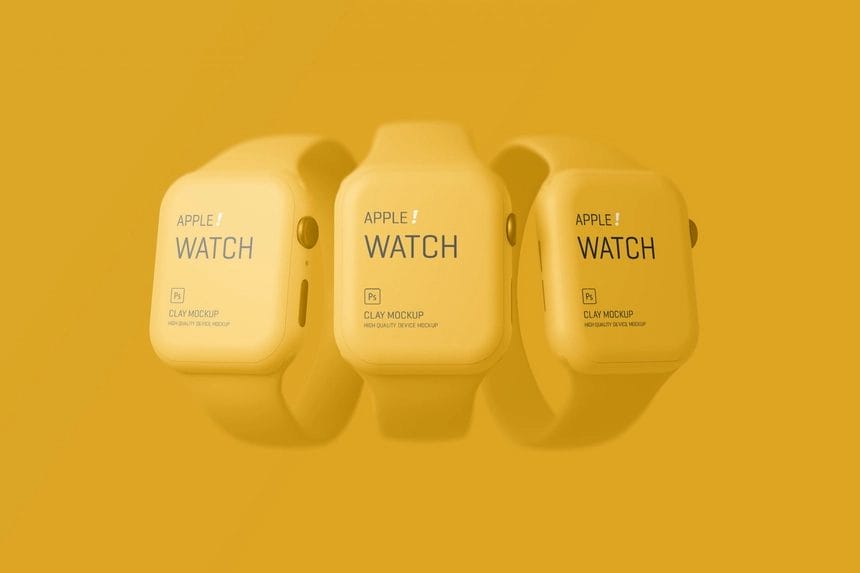 apple watch mockup clay minimal