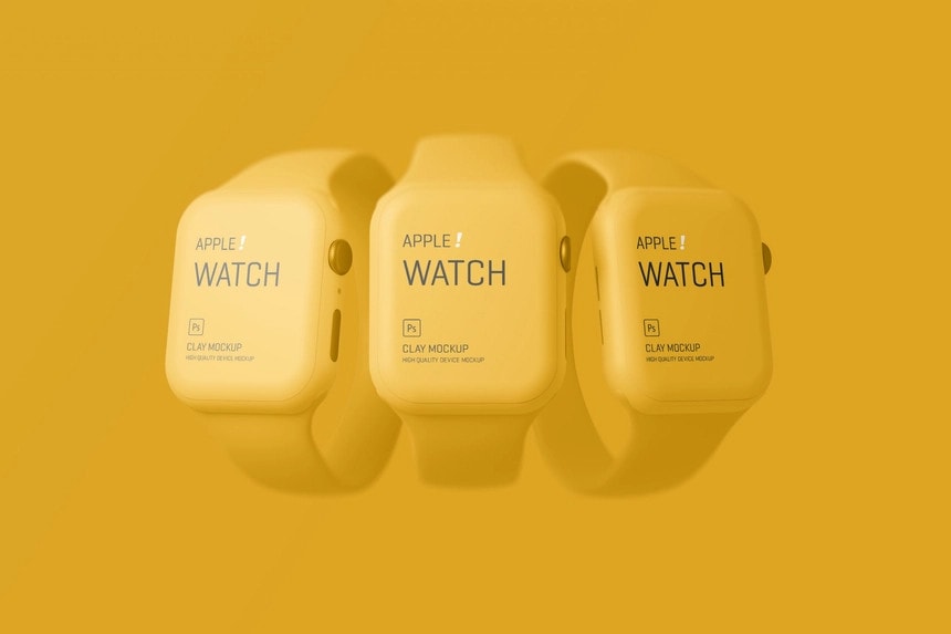 apple watch mockup clay minimal