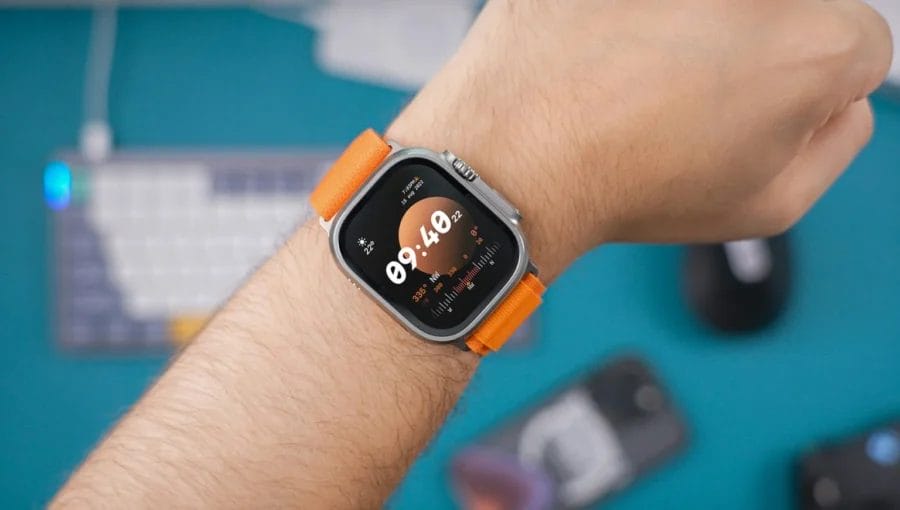 free apple watch ultra mockup on the wrist