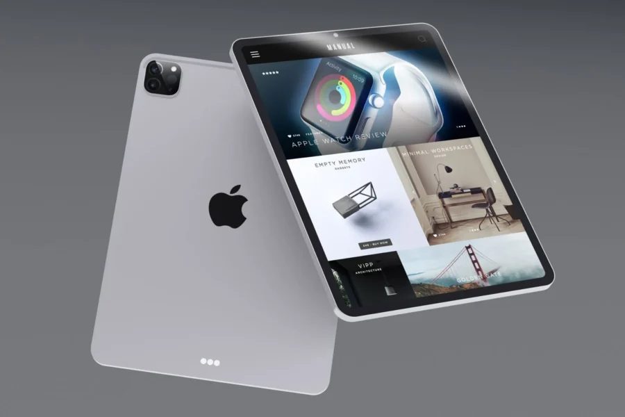 free floating iPad pro mockup