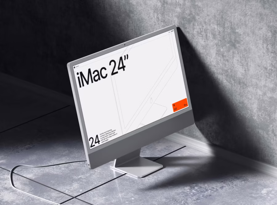 free g-mockups iMac 24 inch