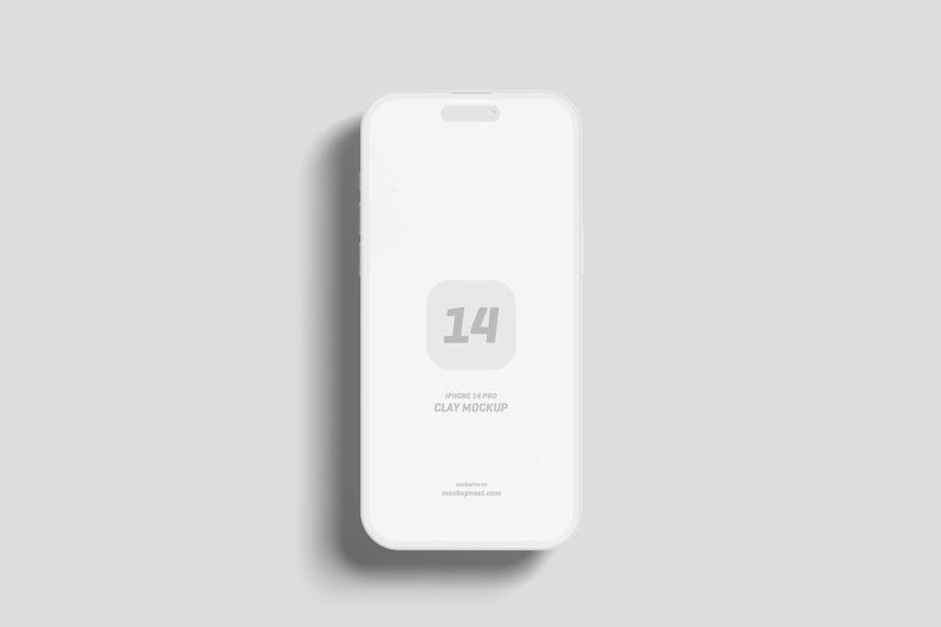 iPhone 14 pro mockup clay version