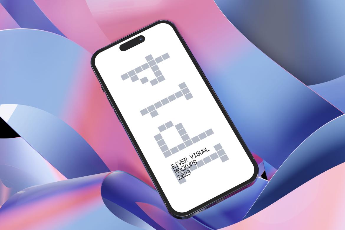 free iPhone 14 pro mockup ultraviolet radiation