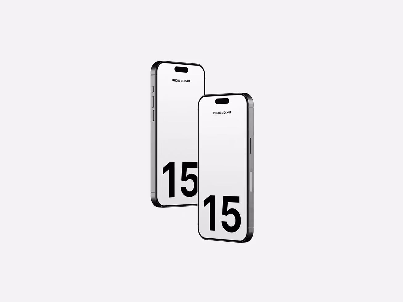 free iPhone 15 pro max mockup- white background