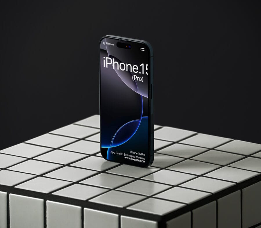 free iPhone 15 pro mockup