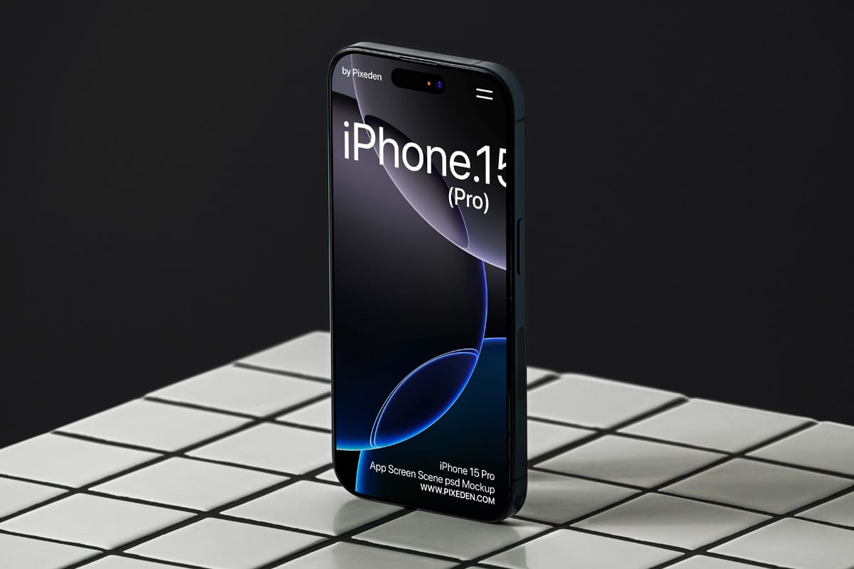 free iPhone 15 pro mockup