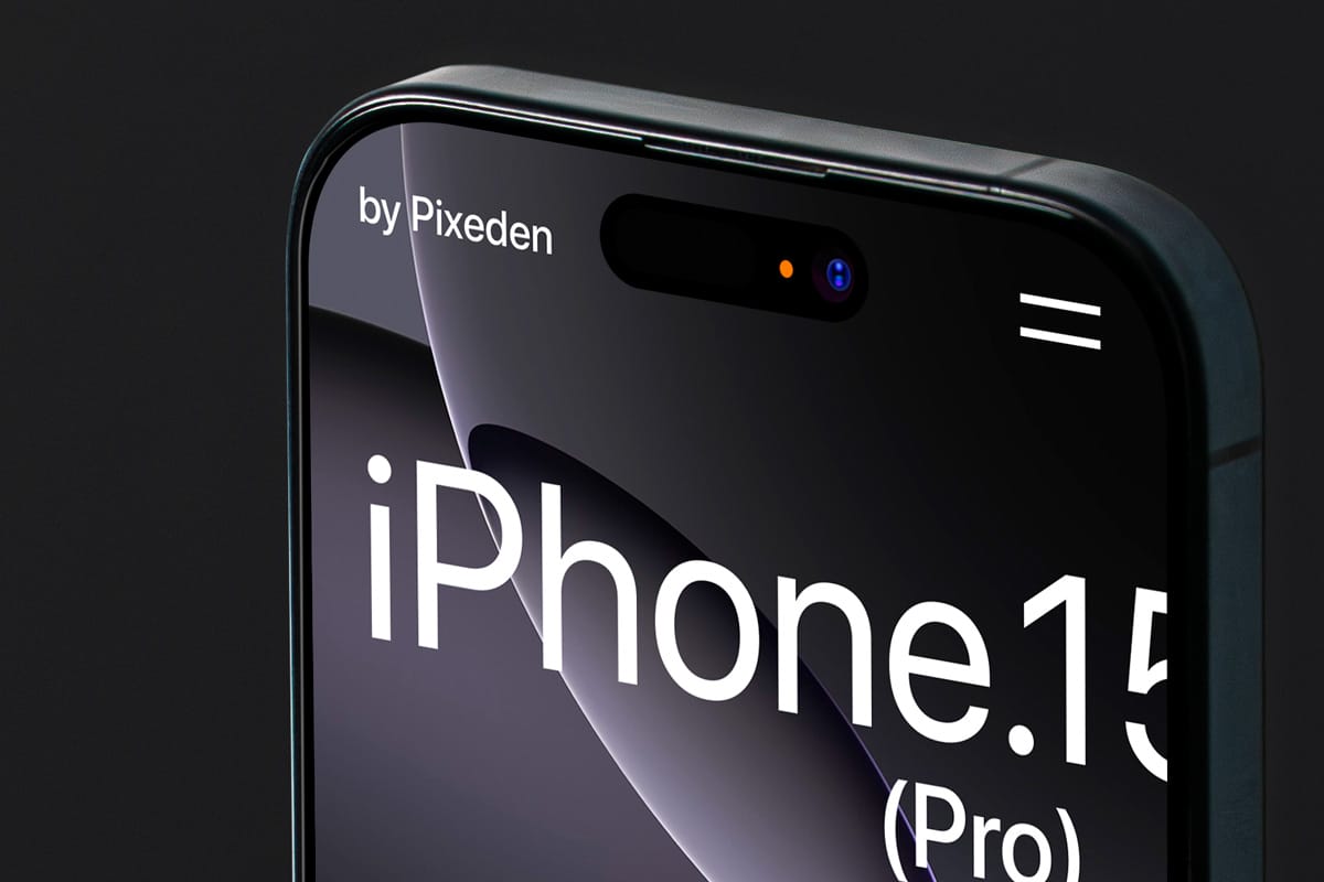 free iPhone 15 pro mockup