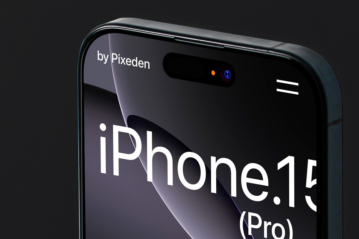 free iPhone 15 pro mockup