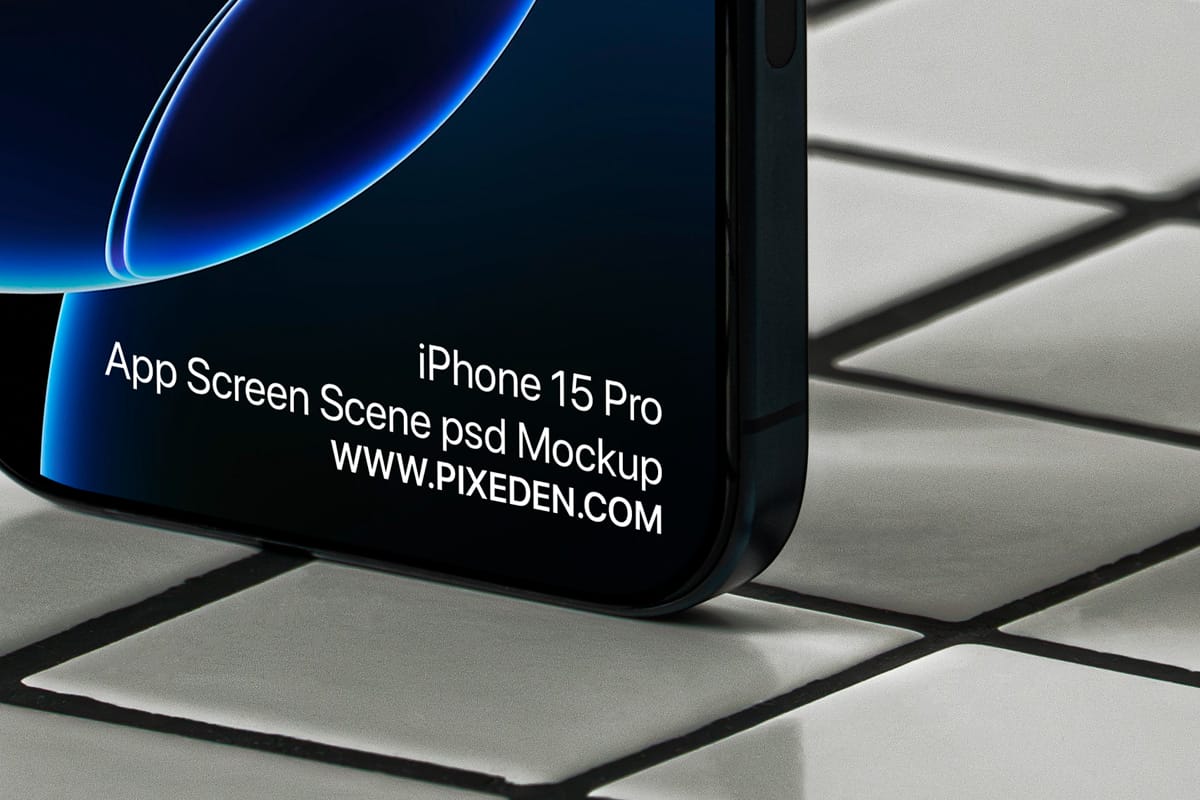 free iPhone 15 pro mockup