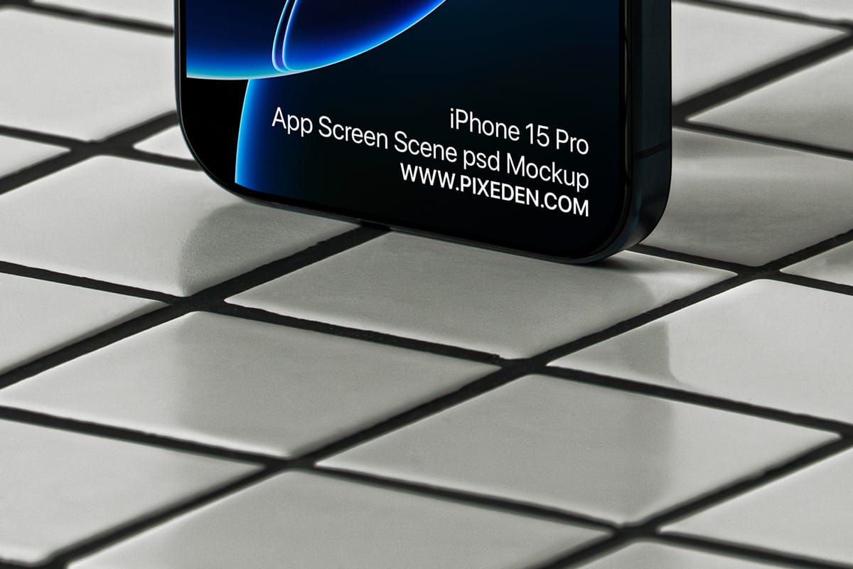 free iPhone 15 pro mockup