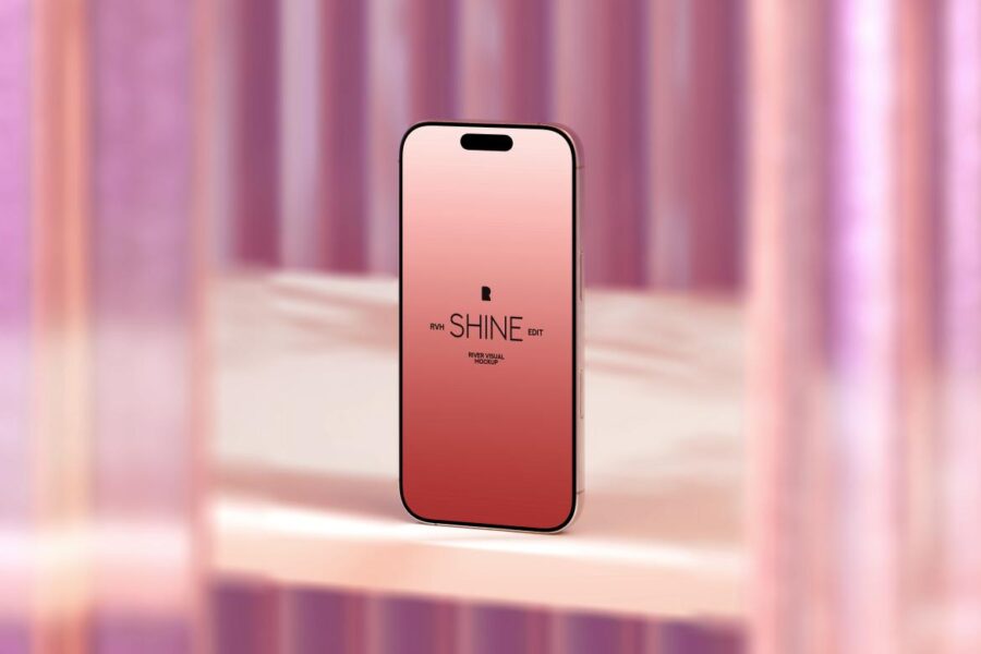 free iPhone 16 pro mockup shine series