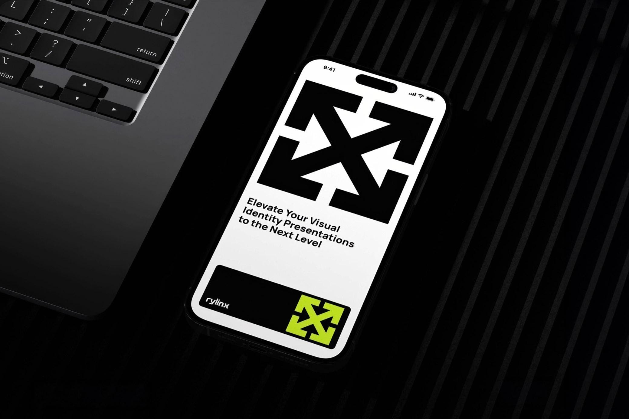 free iPhone mockup on dark mode